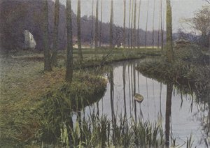 Vaux de Cernay, Der Bach (Farbfoto) von (after) French Photographer