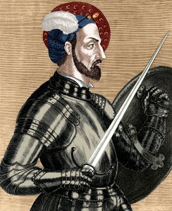 Karl von Bourbon (1490-1527), Oberbefehlshaber der französischen Armeen, koloriertes Dokument