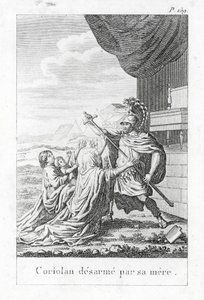 Coriolanus von seiner Mutter entwaffnet von (after) French School