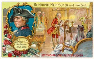 Friedrich der Große von Preußen und ein Flötenkonzert (Chromolithographie)