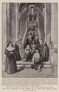 Die Heilige Treppe in der Kirche St. Johannes im Lateran, Rom von (after) Italian School