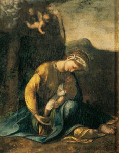 Zigeunermädchen, von Antonio Allegri, bekannt als Correggio (1489-ca. 1534)