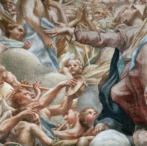 Engel, die Musik spielen (Detail) von (c.1489 1534) Correggio