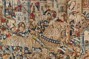 Der Trojanische Krieg: Die Zerstörung von Troja, um 1470