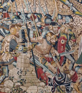 Der Trojanische Krieg: Die Zerstörung von Troja, ca. 1470 (Wandteppich)