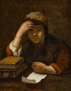 Ein Junge liest von (studio of) Rembrandt Harmensz. van Rijn
