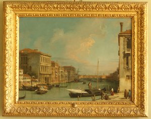 Blick auf den Canal Grande, Venedig, vom Campo S. Vio von Giovanni Antonio Canal