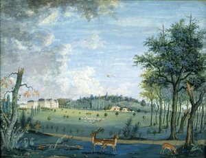 Parc du Raincy, das Schloss und die Felsen, ca. 1754-93
