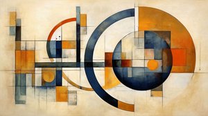 Mathematik  Geometrie Abstraktes Gemälde Formen, online Leinwanddrucke nach Maß von F. Abderrahim