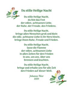 Du stille Heilige Nacht von Johanna Thier