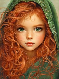 Schönes Mädchen mit roten Haaren von F. Abderrahim