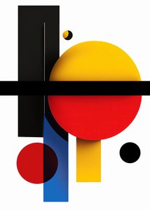 Abstrakte Geometrische Formen Ästhetische Tapete, online Leinwanddruck auf Anfrage von F. Abderrahim