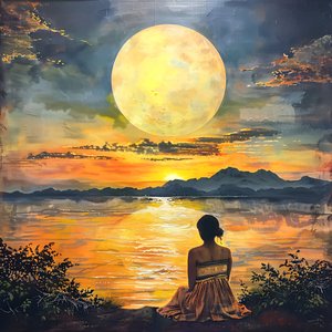 Santa Catalina Mountains und Wasser Sonnenuntergang, online Leinwanddruck auf Anfrage von F. Abderrahim