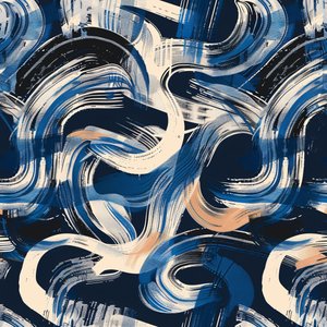 Lebendige abstrakte Pinselstriche, abstraktes Textur-Design, Kunstdrucke auf Leinwand von F. Abderrahim