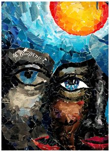 Doppelface in Mosaik von Phantalis