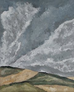 Wolken über Weizenfeldern von M. Vet