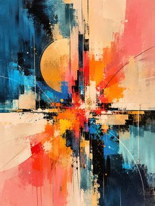 Kollision aus Licht und Farben