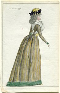 Fashion News (Journal de la Mode et du Goût, 10. Oktober 1792, 23. Heft, pl. 1) von A.B. Duhamel (possibly)