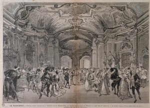 Illustrationen für die Oper Le Maschere von Pietro Mascagni für die Aufführung im Teatro alla Scala in Mailand