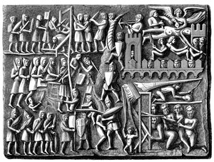 Basrelief aus der Basilika von Saint Nazaire, Carcassonne, Frankreich