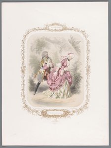 Verliebter junger Mann verehrt eine Frau (Serie: Woche der Liebe) von A. Charpentier
