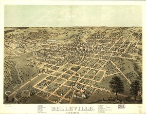 Belleville, St. Clair Co., Illinois 1867 von A.; Chicago Lithographing Co. Ruger