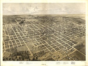 Bloomington, Illinois 1867 von A.; Chicago Lithographing Co. Ruger