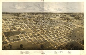 Springfield, Illinois 1867 von A.; Chicago Lithographing Co. Ruger