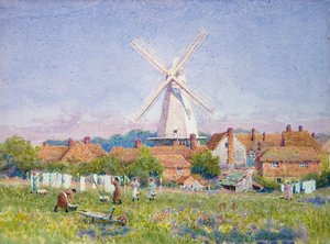 Frauen beim Wäscheaufhängen, Cranbrook Mill, Kent