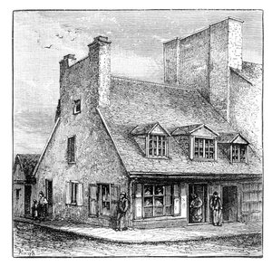 Altes französisches Haus, Quebec, Kanada, 1900