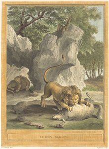 Der Löwe (Le lion) von A. J. de Fehrt after Jean Baptiste Oudry