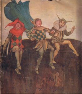Rückseitiges Umschlagdesign, aus Tales from Shakespeare, veröffentlicht von Ward Lock & Co Ltd, 1930-40er Jahre von A. Jackson