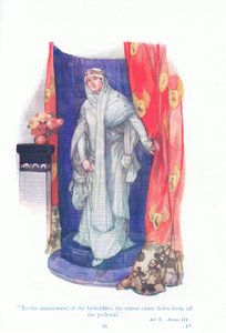 Zum Erstaunen der Zuschauer stieg die Statue vom Sockel herab (Ein Wintermärchen) von A. Jackson