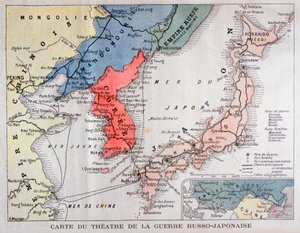 Karte des Theaters des Russisch-Japanischen Krieges, 1904 von A Meunier