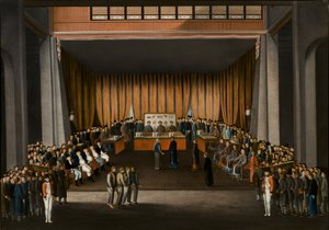Chinesisches Gericht im Saal der britischen Fabrik in Kanton, 9. April 1807, ca. 1810