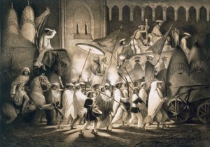 Delhi: Gefolge und Gefolge des Großen Moguls, veröffentlicht 1858 von A. Soltykoff