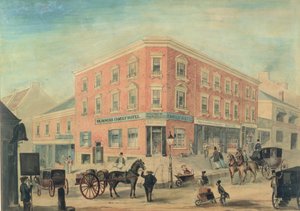 Ecke George und Hunter Streets, Sydney, 1849