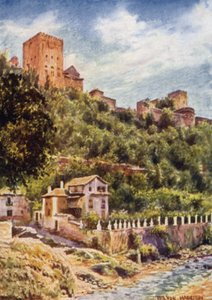 Granada, Villen an den Ufern des Flusses Darro