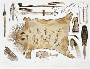 Indische Utensilien und Waffen, 1843 von A Zschokke