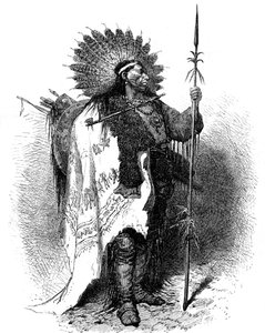 Ein amerikanischer Ureinwohner, USA, 19. Jahrhundert von A. de Neuville