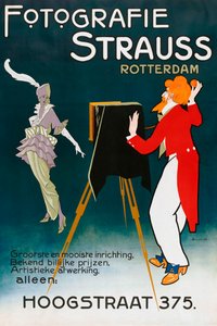 1914 Plakat, das ein Fotostudio bewirbt von A. von Roessel