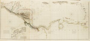 Karte der Westindischen Inseln und spanischen Herrschaftsgebiete in Nordamerika von Aaron Arrowsmith