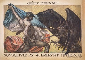 Crédit Lyonnais. Zeichnen Sie den 4. Nationalen Kredit, 1918