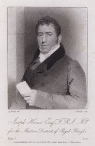 Joseph Hume, schottischer Arzt, Politiker und radikaler Abgeordneter (Stich) von Abraham (after) Wivell