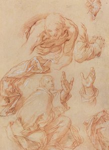 Studien von Händen und sich bückenden Figuren (verso)