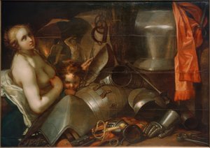 Venus und Amor in der Schmiede des Vulkan