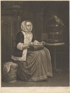 Frau beim Nähen