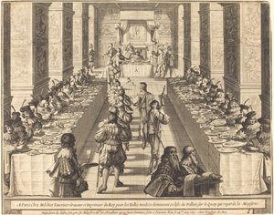 Bankett des Königs für die neuen Ritter