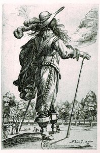Männliche Kostümillustration (Gravur) von Abraham Bosse