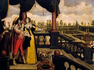 Geruchssinn, ca. 1635, von Abraham Bosse, nach einem Gemälde aus einer Serie von 5 von einem unbekannten Künstler